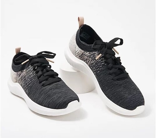 New Clarks Cloudsteppers 'Nova Glint' Sneakers Lace Up Trainers Black Size 9.5 W - 第 4/7 張圖片