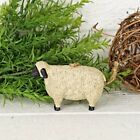 Primitive Farmhouse Wooly Sheep Ornament Shelf Sitter 5"