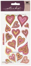 Sticko Vellum StickersExpressive Hearts