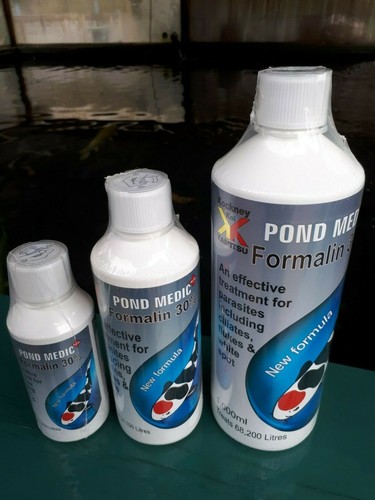 Formalin Koi pond fish treatment 250 500 1000ml pond medic kockney koi ...
