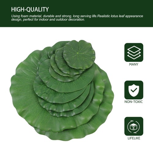 10PCS 10CM Lilly Pad Pond Artificial Floating Foam Water Lily Pads Artificial - 第 11/12 張圖片