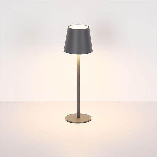 Außenlampe Tischleuchte Flaschenaufsatz LED Touchdimmer grau opal USB Akku CCT - Bild 8 von 12