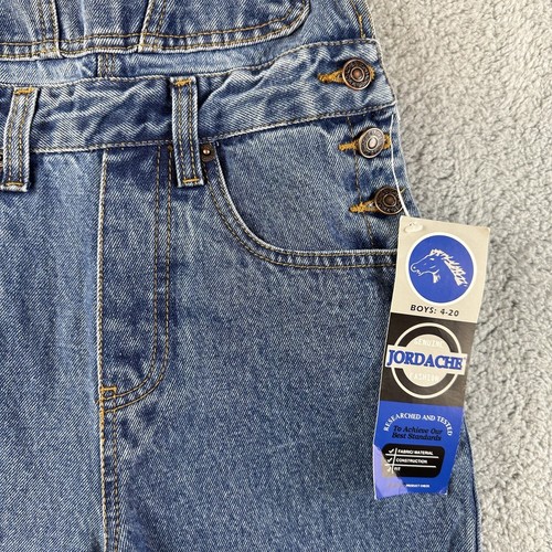 Jordache Boys Overalls Small Blue Denim Bib Carpenter Vintage 90s Y2K Style VTG - Picture 6 of 20