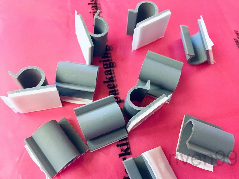 ESSENTRA COMPONENTS, LTD. Lot Essentra Adhesive Cable Clamp, Clip, 1/8, 1/4, 3/8, 1/2, 3/4, SELECT SIZE