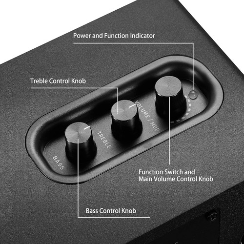 Compact SW208 Bookshelf Speakers - HiFi 60W Dynamic Sound for Gaming & Music - Picture 5 of 9