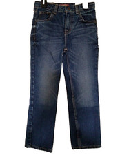 ARIZONA Boys Original Straight Leg Jeans W/Adjustable Waist Sz 7 NWT FREE SHIP