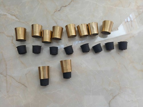 Lot of 10 Brass Walking Cane Ends Cane Parts Tips Ferrules Cane Replacement Tip - Picture 3 of 4