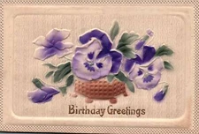 Vintage PPC - "Birthday Greetings" - F26139