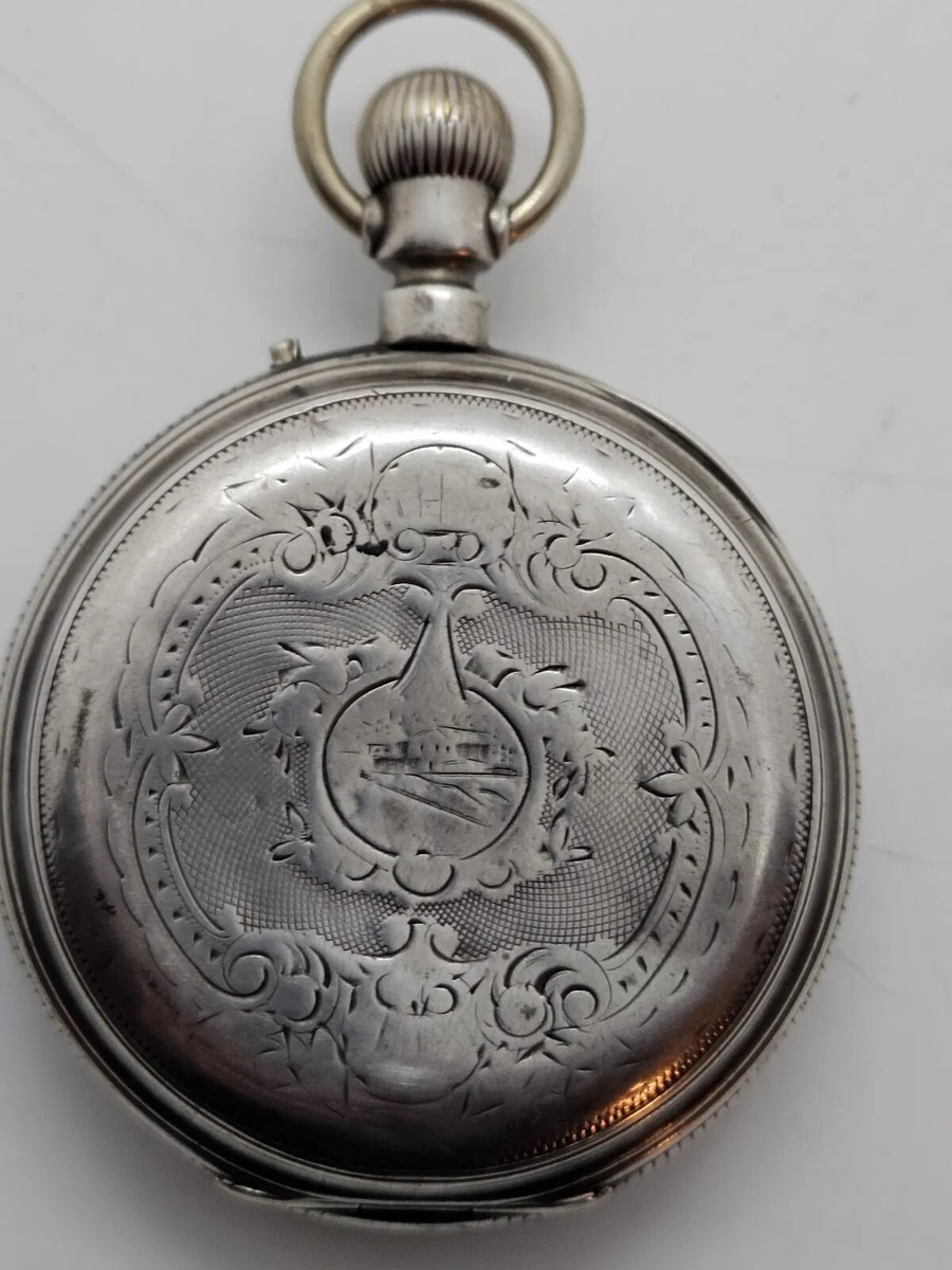 Antique 1800's Swiss Victorian Mechanical 'Pin Set' Fine Silver