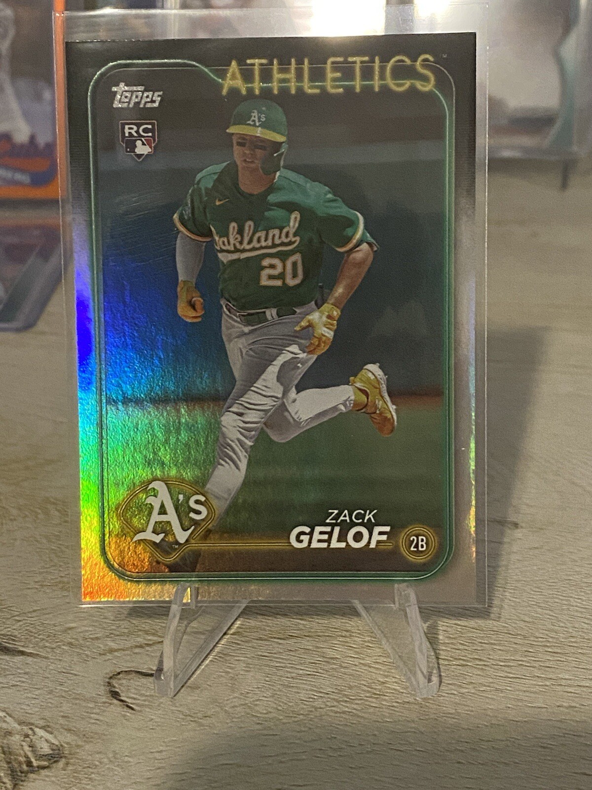 2024 Topps Series 1 Zack Gelof (RC) Rainbow Foil #166 - Athletics