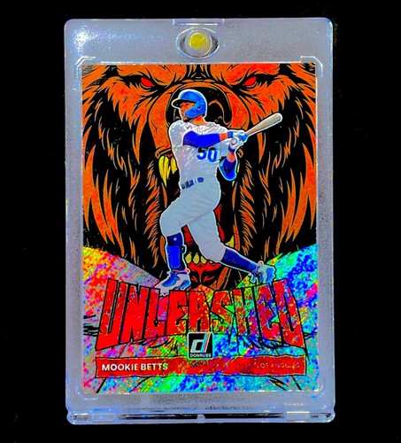 MOOKIE BETTS RARE SHIMMER REFRACTOR SP Insert Holo Sparkle Non Auto - DODGERS - Picture 2 of 5