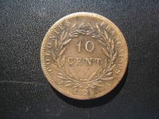 French Colonies 10 Centimes 1828A