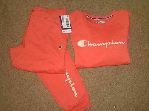 CHAMPION: Poppy Orange Jogger Sweatsuit 