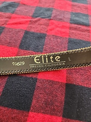 Vintage Elite Fresno California Leopard Calf Hair Belt Size  display picture 2