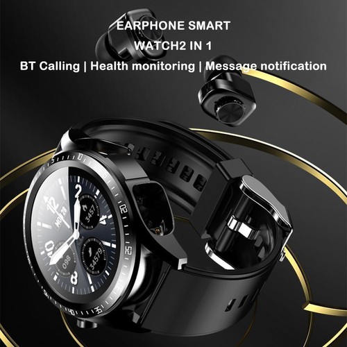 2 in 1 Smart Watch Bluetooth Smartwatch with Wireless n Earphones Stereo J1 G1K2 - Picture 2 of 12