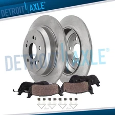Rear Disc Brake Rotors Ceramic Brake Pads Kit for Honda Pilot Ridgeline Passport