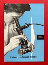 DDR Broschüre Prospekt CARL ZEISS JENA 1956 Kl. Interferenz Mikroskop ( F21836