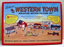 1950 Western Town 93 Pc Motion Pict Set Old Store Stock