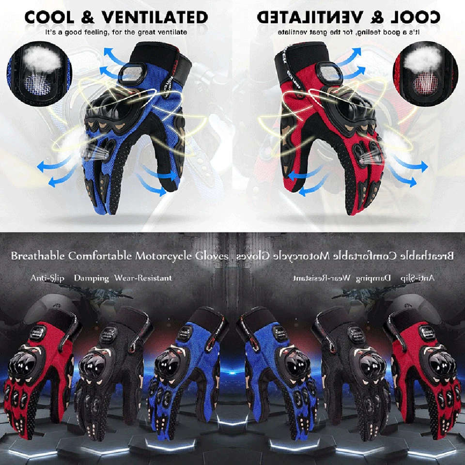 Guantes de motocicleta para hombres mujeres al aire libre motocross ATV UTV carreras etc. Foto 2 de 4