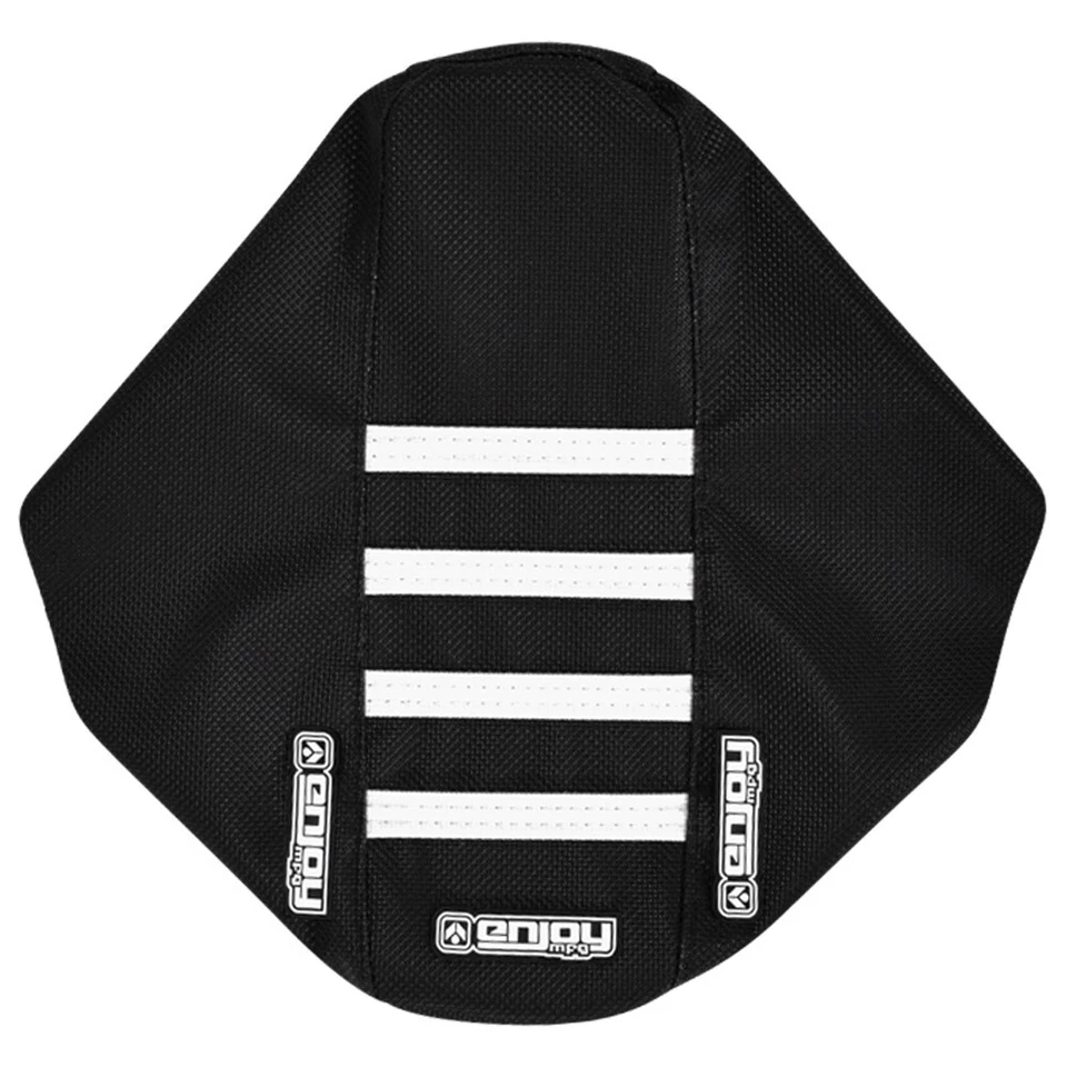 Sur Ron MX X Seat Cover Fits Luna Float Seat ALL BLACK w/ WHITE RIBS #348 - Image 3 of 4