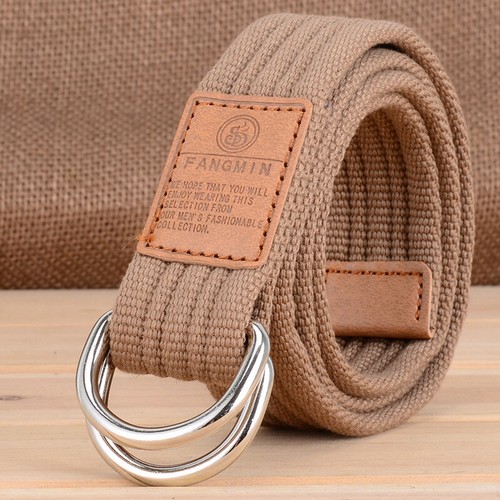 Cinturón táctico trenzado unisex de lona doble anillo hebilla cinturón informales de nailon - Imagen 27 de 29