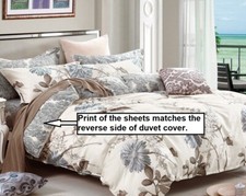 daisy 100 cotton sheet set: 1 fitted sheet, 1 flat sheet  1 or 2 pillowcase s 