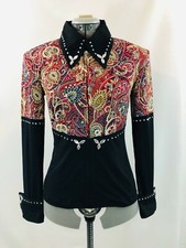Medium Western Show Pleasure Rail Shirt Jacket Clothes Showmanship Horsemanship