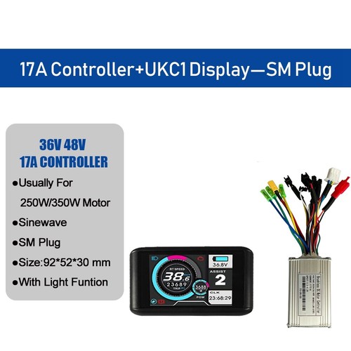 E-bike Three Mode Sine Wave Controller 17A/26A/30A +EN05/EN06/UKC1/UKC3 Display - Picture 20 of 36