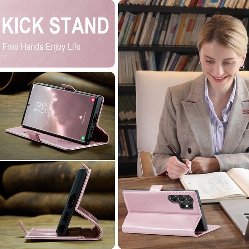 CaseMe Samsung Galaxy S24 Ultra | S24+ Plus | S24 Wallet Case Leather Card cover - Imagen 74 de 75