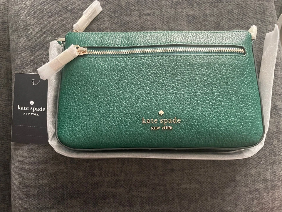 Kate Spade Leila трансформируемый кошелек с ремешком наплечная сумка кожи нефритовый зеленый