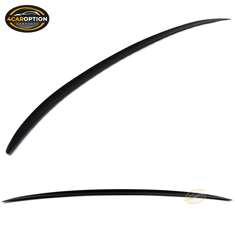 Fits 02-08 BMW E65 7-Series M3 Style Unpainted Black Trunk Spoiler Wing ABS Foto 2 de 4