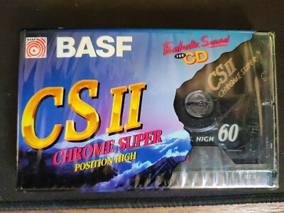 BASF CS II chrome super 60 Minute Audio MC Cassette Tape Leerkassette NEU OVP