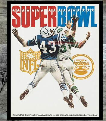 NFL Super Bowl III New York Jets Baltimore Colts Program