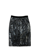 Moschino Cheap And Chic Black Sequin Skirt Womens UK 10