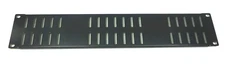 2U (Space) Vented Black Heavy Duty Flanged Blank Rack Case Panel 19" x 3.5"