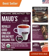Authentic English Breakfast Black Tea Pods - 100% Organic, 24ct Recyclable Pods