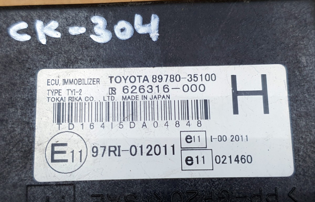 TOYOTA HILUX SURF TRN215 89780-35100 IMMOBILIZER CONTROL