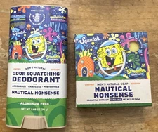 Dr. Squatch nautical nonsense soap and deodorant SpongeBob SquarePants