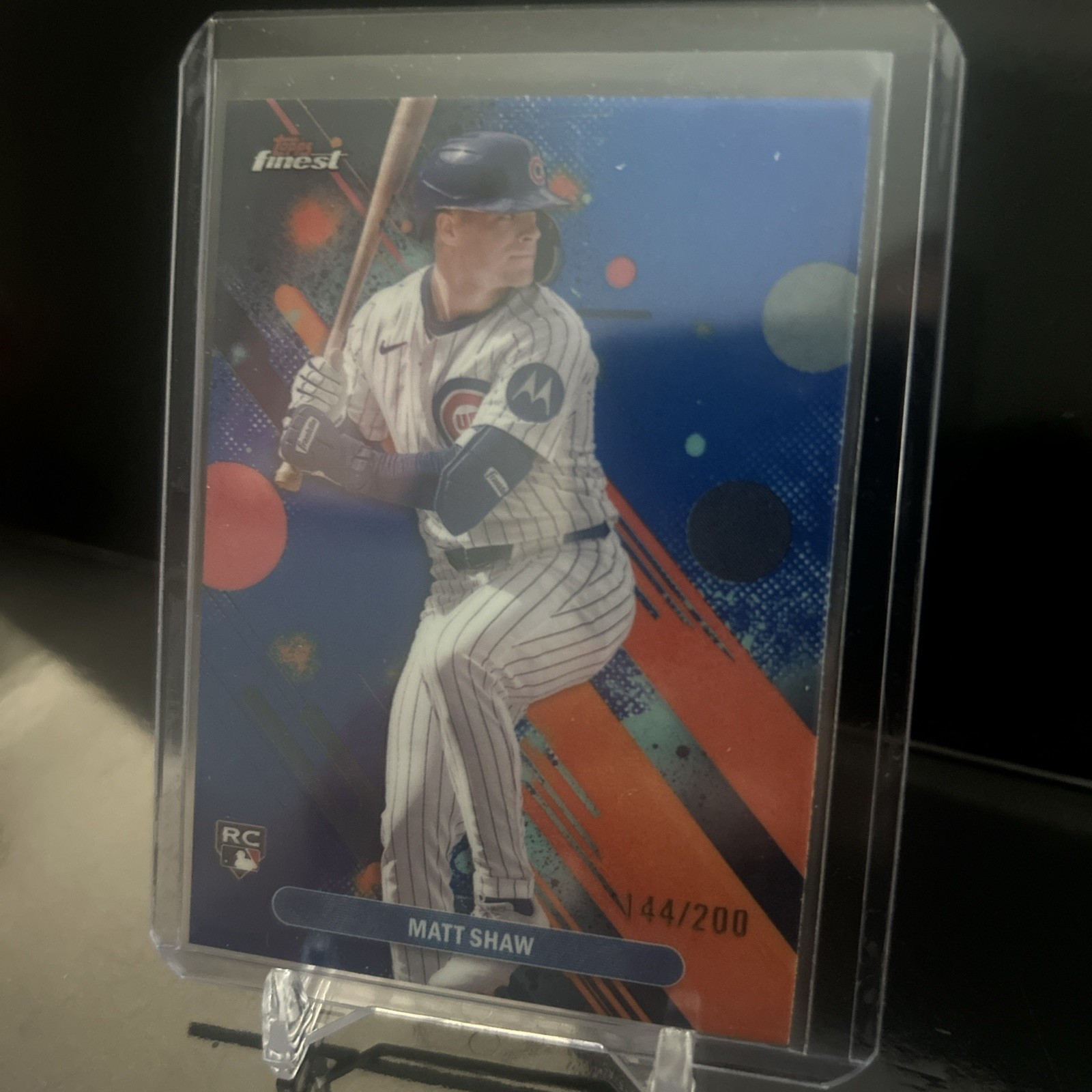 2025 Topps Finest Matt Shaw RC #85 Cubs Common Blue Refractor /200