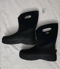 BOGS Ultra Mid Men's Boots Black Waterproof Winter Snow Rated 12