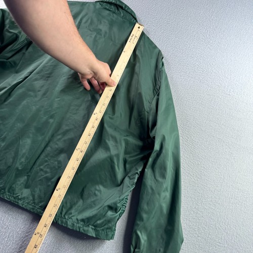 Vintage Windbreaker Jacket Mens Large Green 60s 70s Lightweight Distressed - Picture 19 of 21