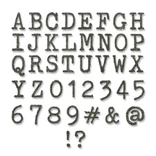 Sizzix Tim Holtz Thinlits Stanzschablone Alphanumerisches Kleiner Typ Großbuchst