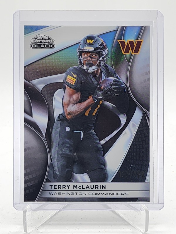 TERRY MCLAURIN 2025 TOPPS CHROME BLACK REFRACTOR /299 #99 COMMANDERS Q7485