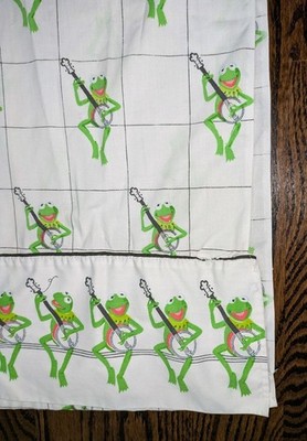 Vintage Martex Kermit The Frog Twin Sheet Set w/ Fitted 1980
