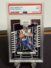 2023 Panini Absolute Football- Puka Nacua rookie card #189 PSA 9 LA Rams