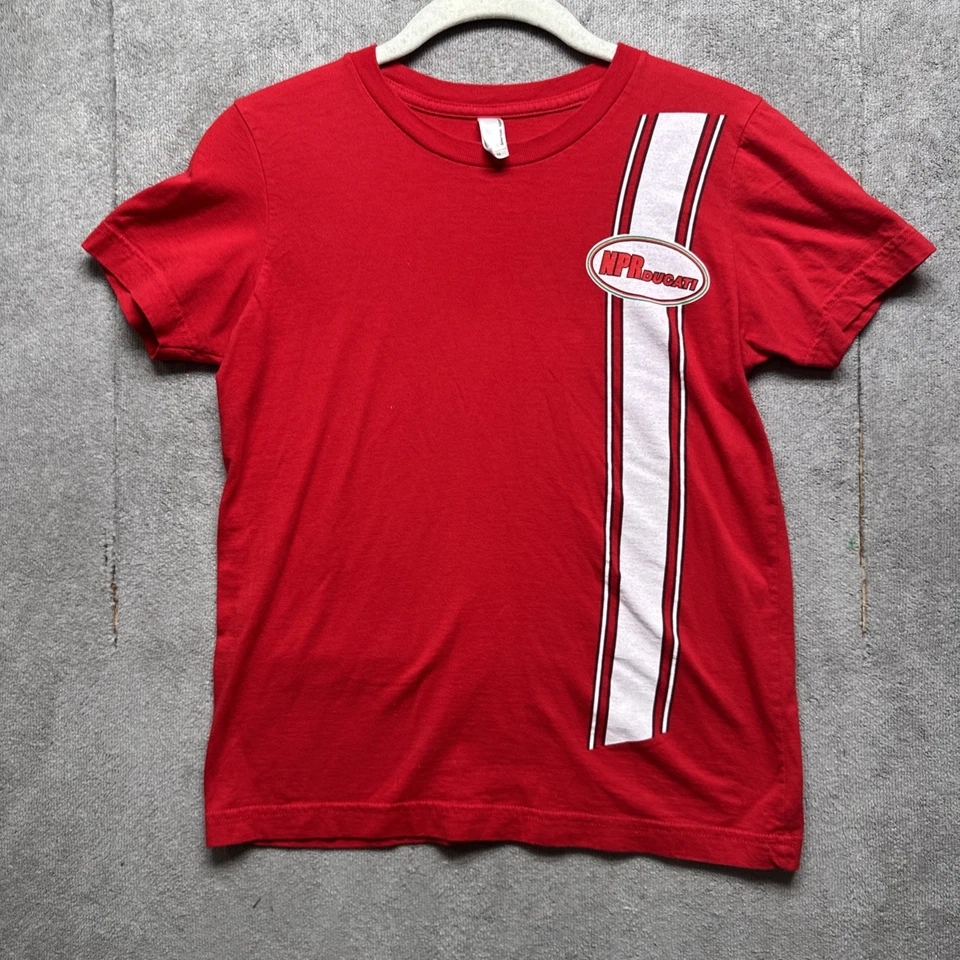 Camiseta de carreras juveniles talla 12 roja NPR Ducati Car Graphic Tee American Apparel Foto 2 de 4