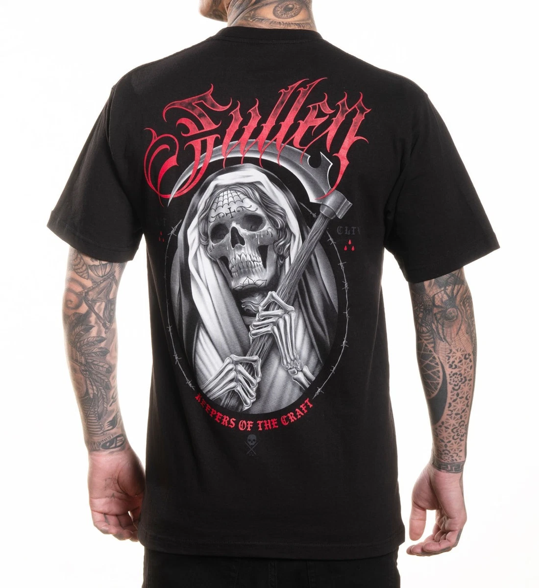 T-shirt Sullen Art Collective Shark Week - Taille M, 100% Coton, Occasion Parfait état - Style Tattoo