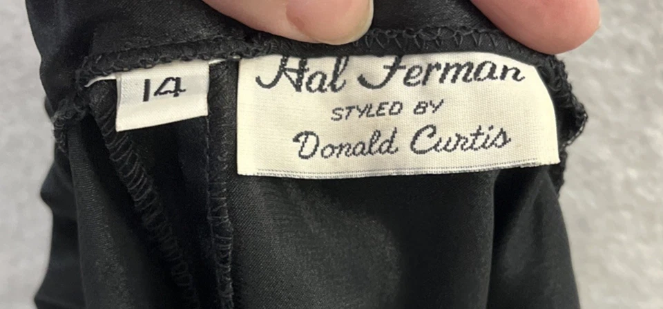 Maxi Falda Hal Ferman Por Donald Curtis Mujer Negra Sólida 14 Cremallera Larga De Colección Foto 2 de 4