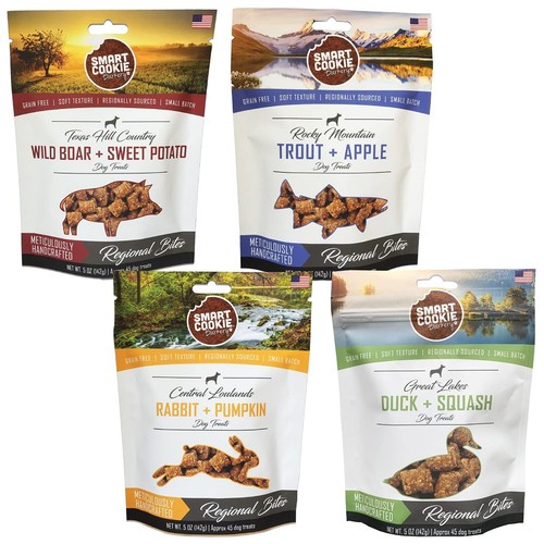 All Natural Soft Dog Treats - 4 Flavor Variety Pack (5oz Each) - Healthy Dog ...