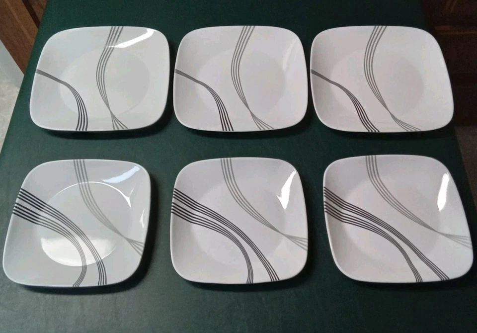 Corelle Urban Arc Set Of 3 Each Square Dinner 10 1/2" & Lunch Salad 8.5" Plates - Image 2 of 4